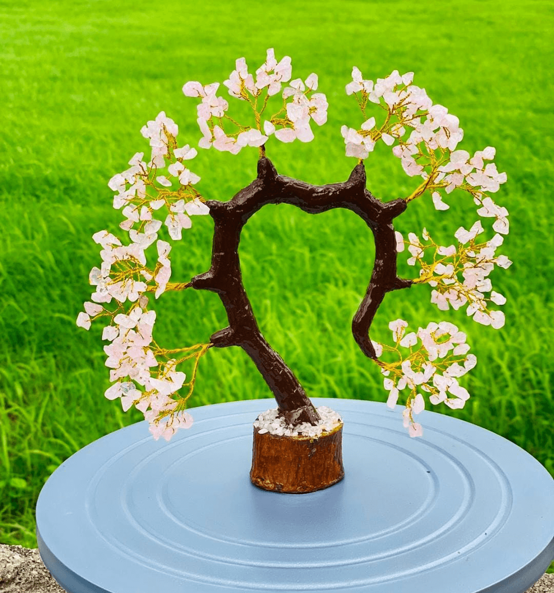 300Beads Ameythyst heart shape crystal tree